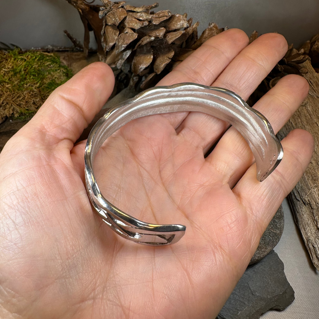 Cruth Celtic Pewter Cuff Bracelet - Handmade in Scotland