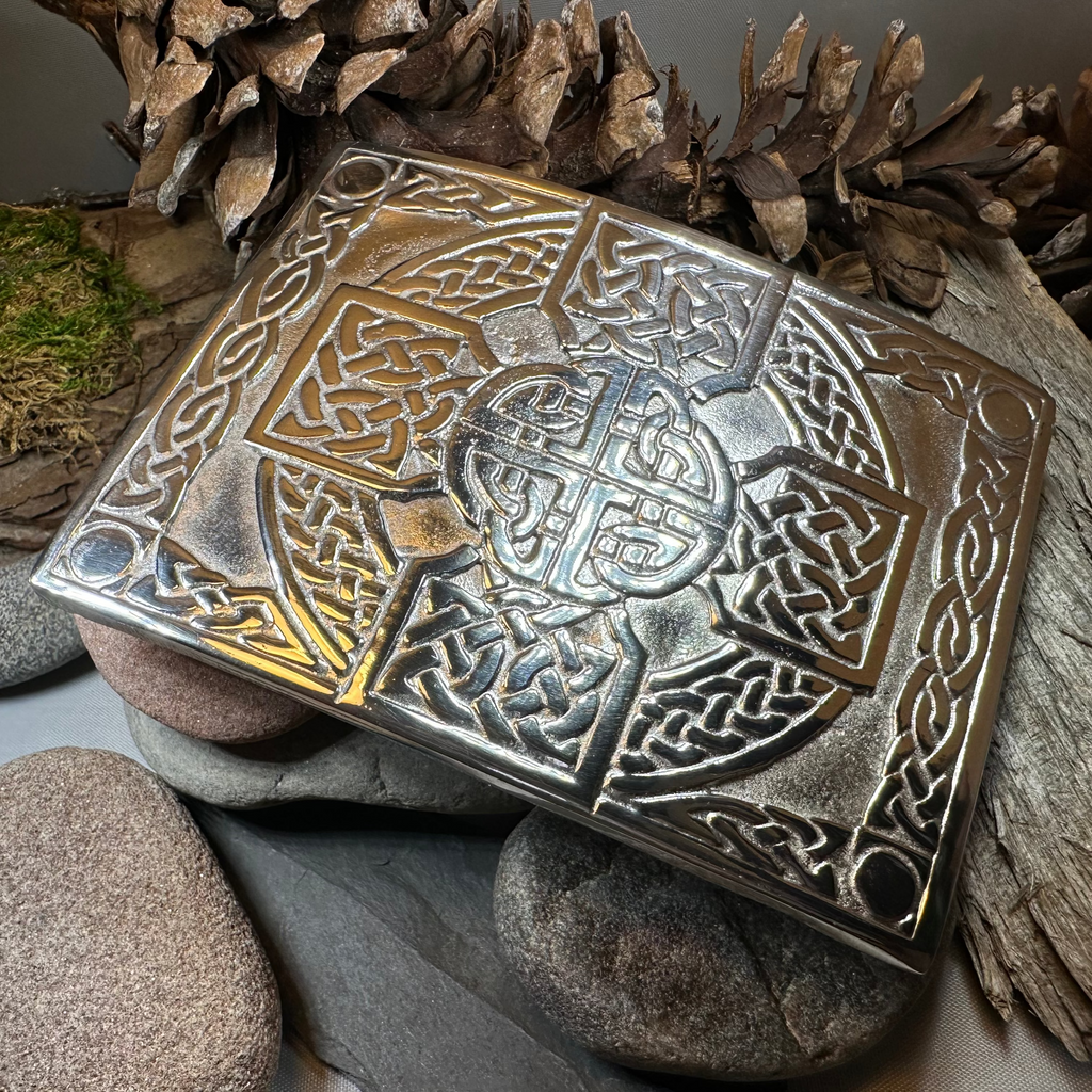 Celtic Cross Kilt Belt Buckle - Handmade in Scotland