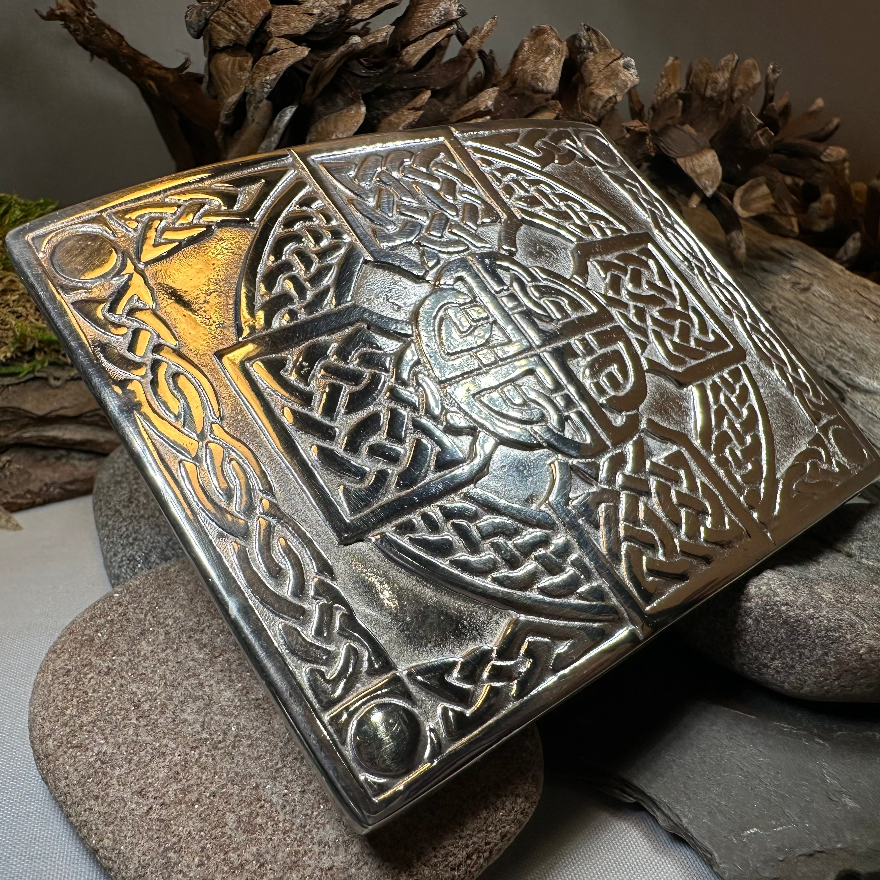 Celtic Cross Kilt Belt Buckle - Handmade in Scotland