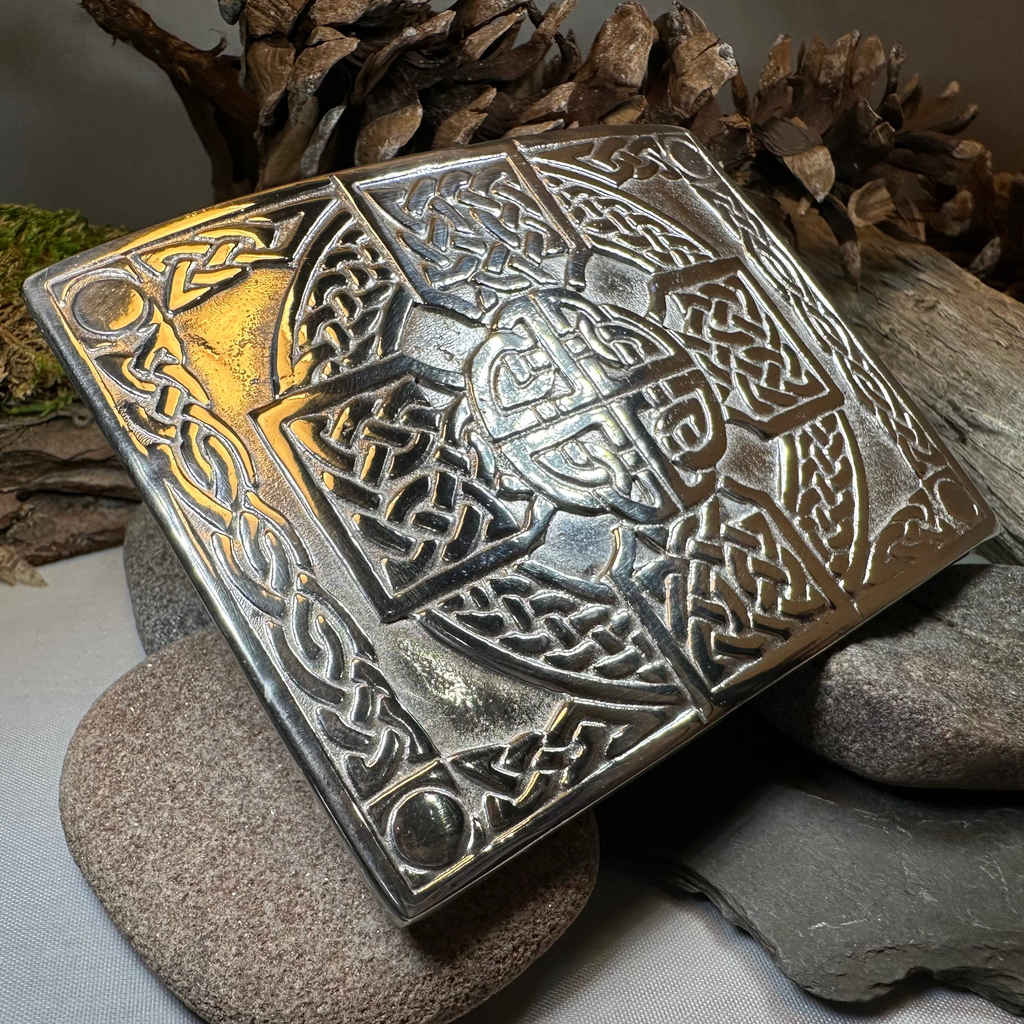 Celtic Cross Kilt Belt Buckle - Handmade in Scotland