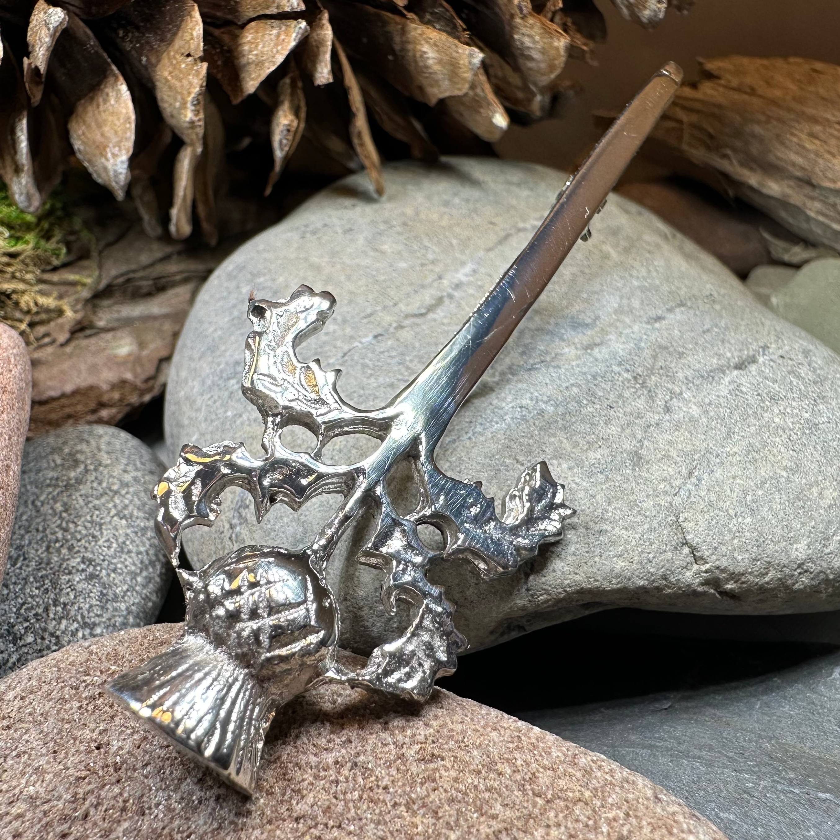 Loch Awe Thistle Kilt Pin - Handmade in Scotland