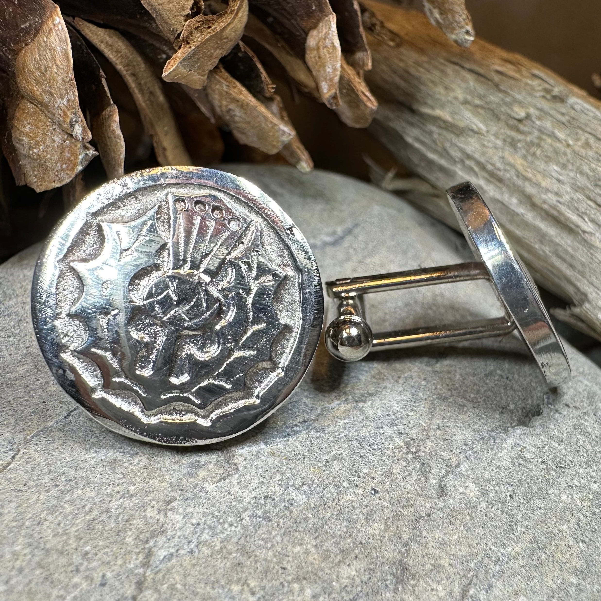 Brave Thistle Cufflinks - Handmade in Scotland