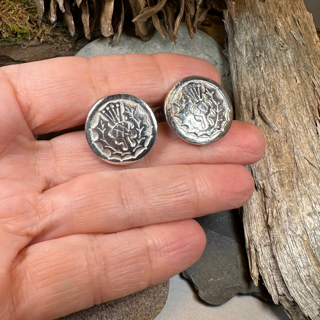 Brave Thistle Cufflinks - Handmade in Scotland