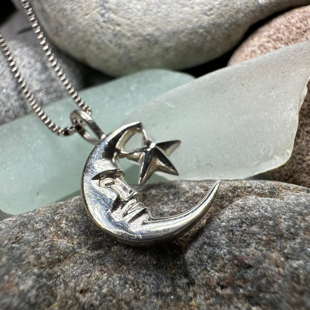 Petite Moon and Star Necklace