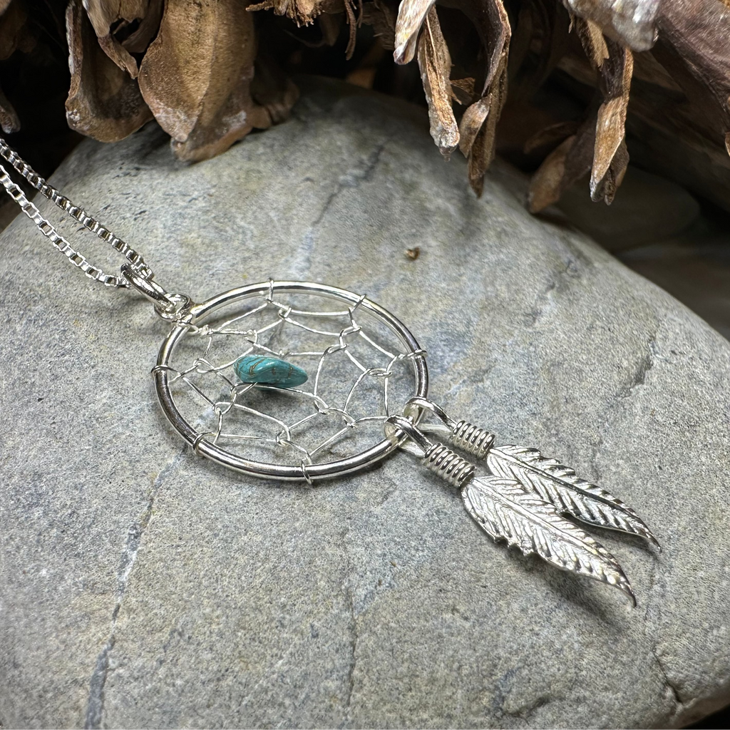 Turquoise Dreamcatcher Necklace