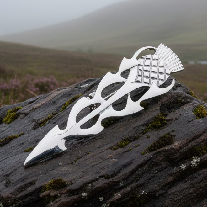 Classic Scottish Thistle Kilt Pin