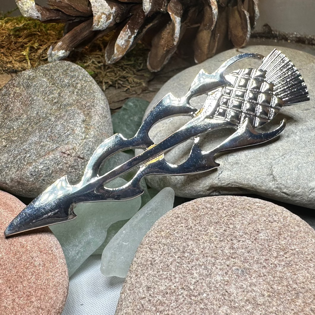 Classic Scottish Thistle Kilt Pin