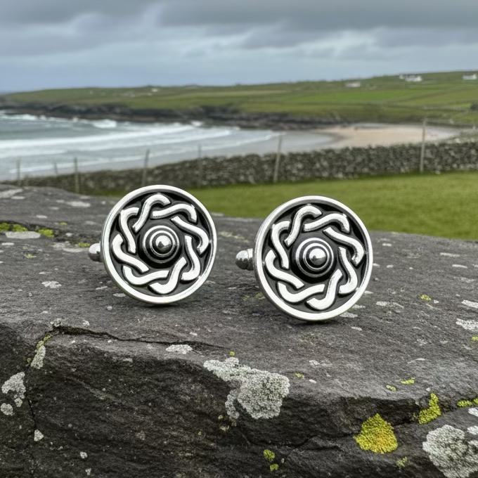 Celtic Shield Cufflinks for Men