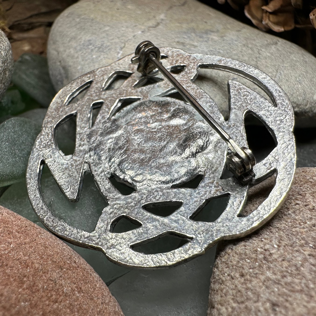 Elegant Heathergems Celtic Knot Brooch - Handmade in Scotland