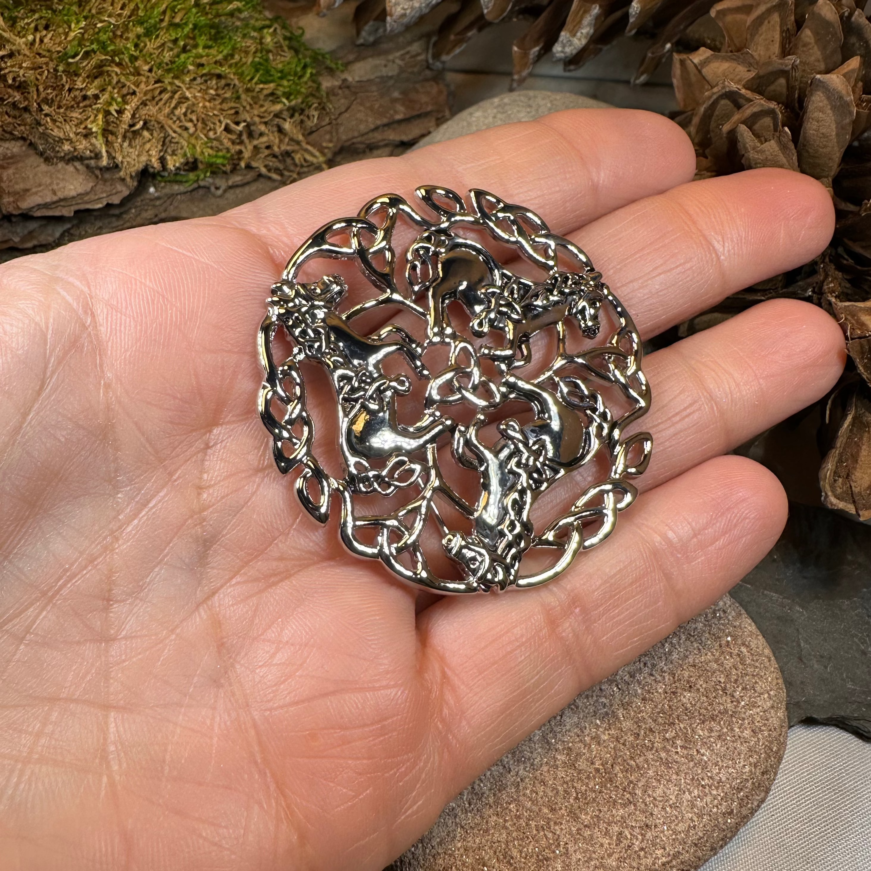Bryce Celtic Horse Brooch