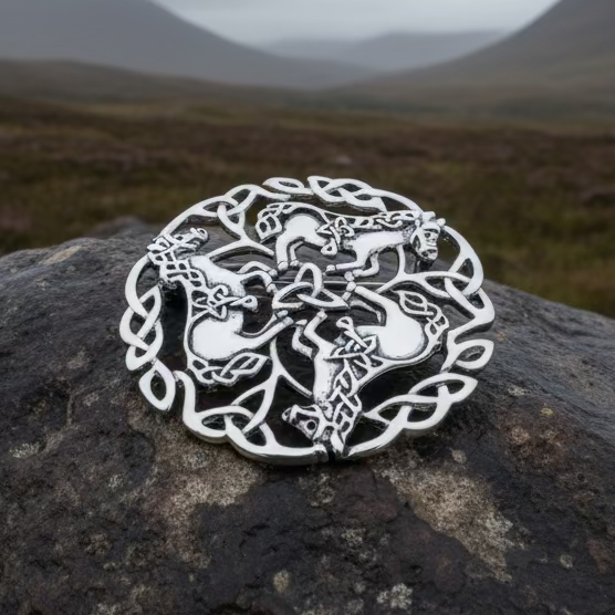 Bryce Celtic Horse Brooch