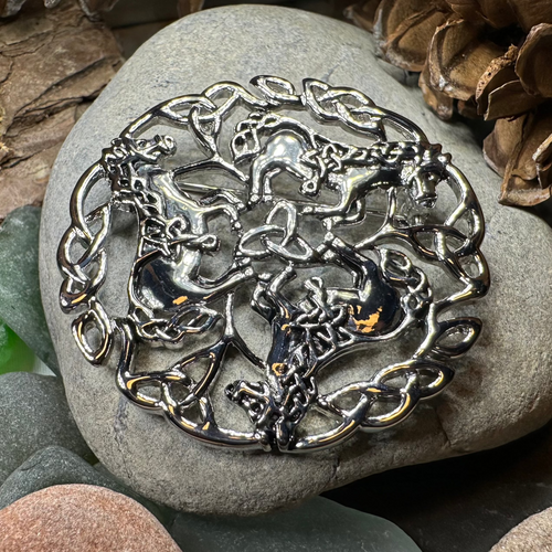 Bryce Celtic Horse Brooch