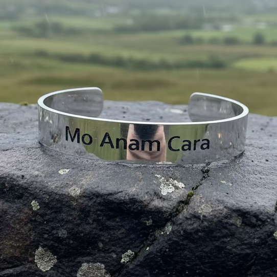 Gaelic Anam Cara Soulmate Cuff Bracelet