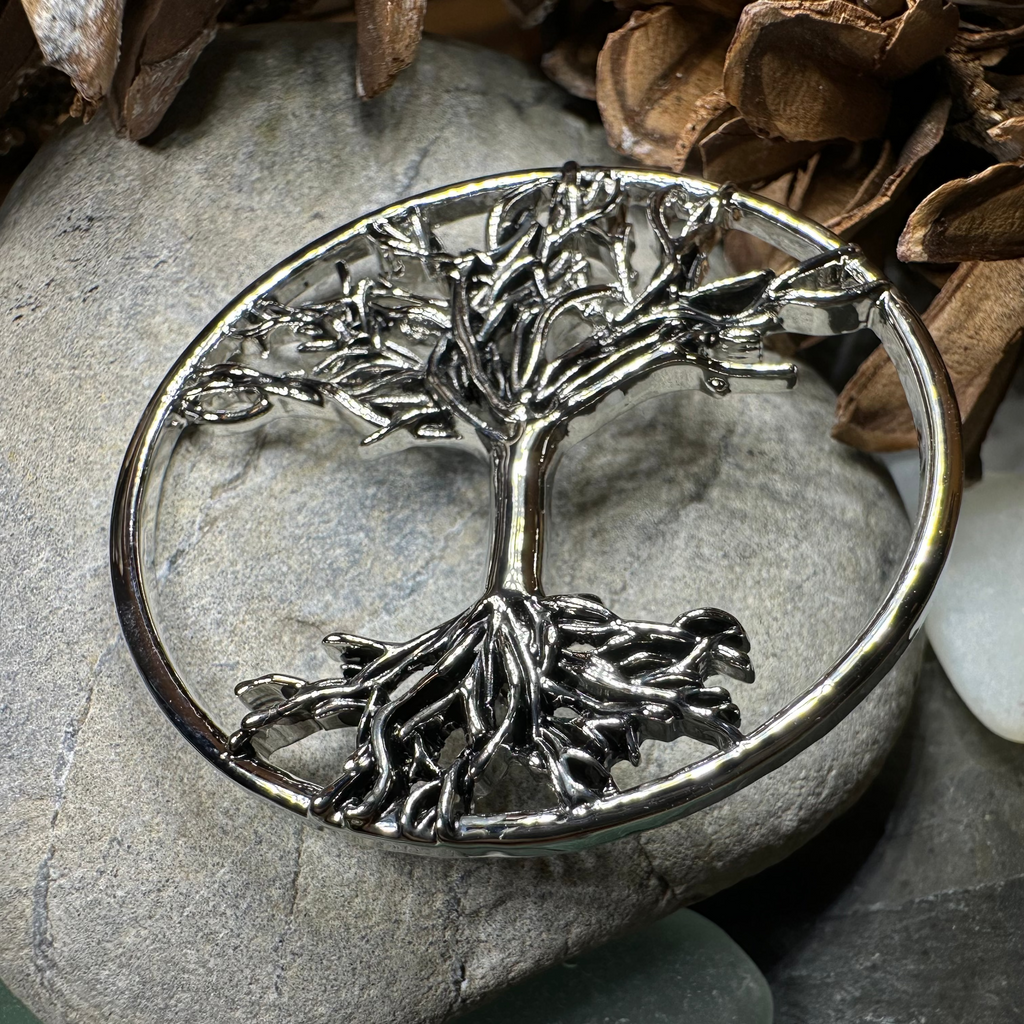 Pewter Tree of Life Brooch