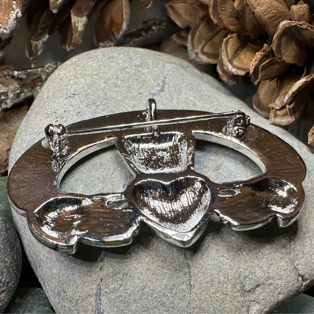 Claddagh Shamrock Brooch