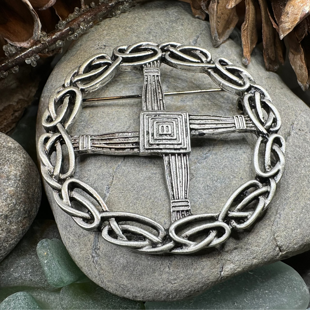 Irish Saint Brigid's Cross Brooch