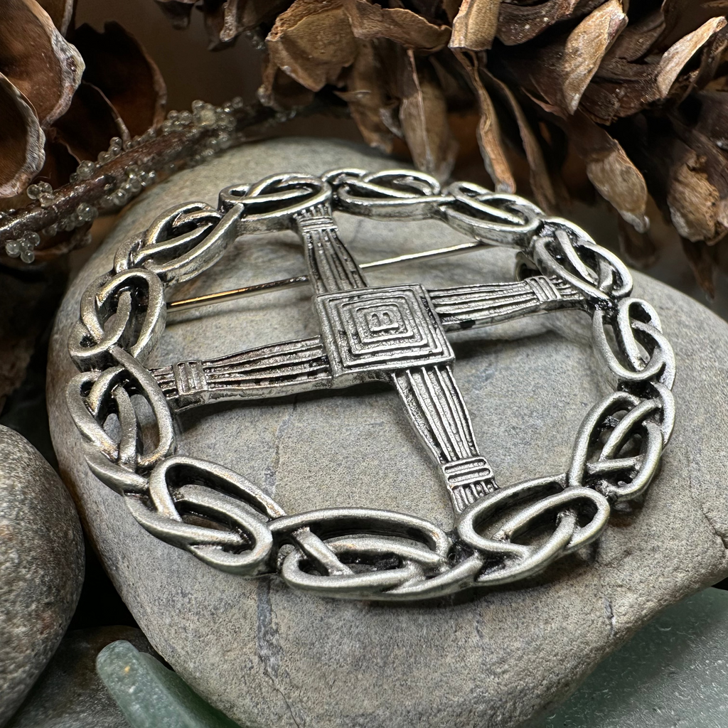 Irish Saint Brigid's Cross Brooch