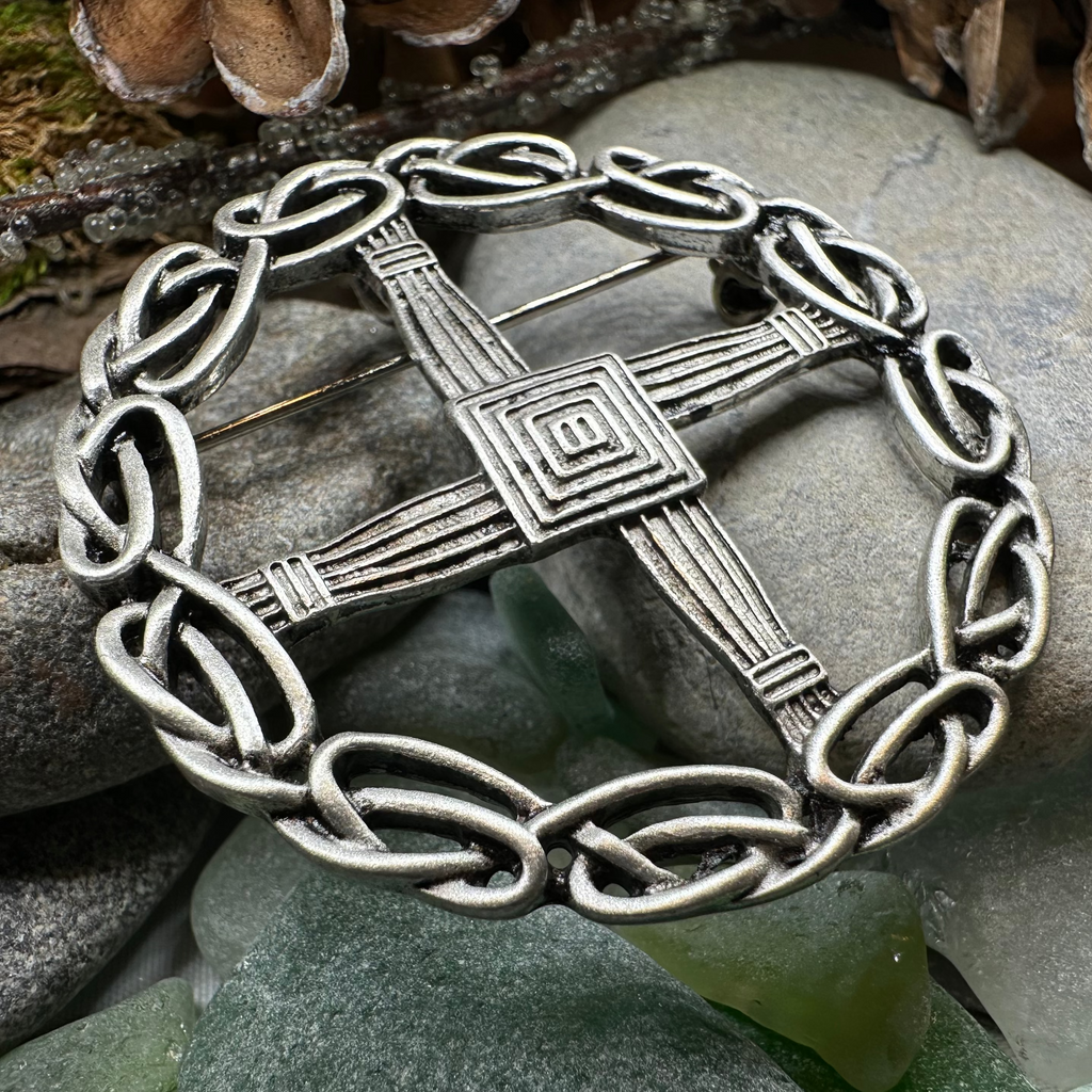 Irish Saint Brigid's Cross Brooch