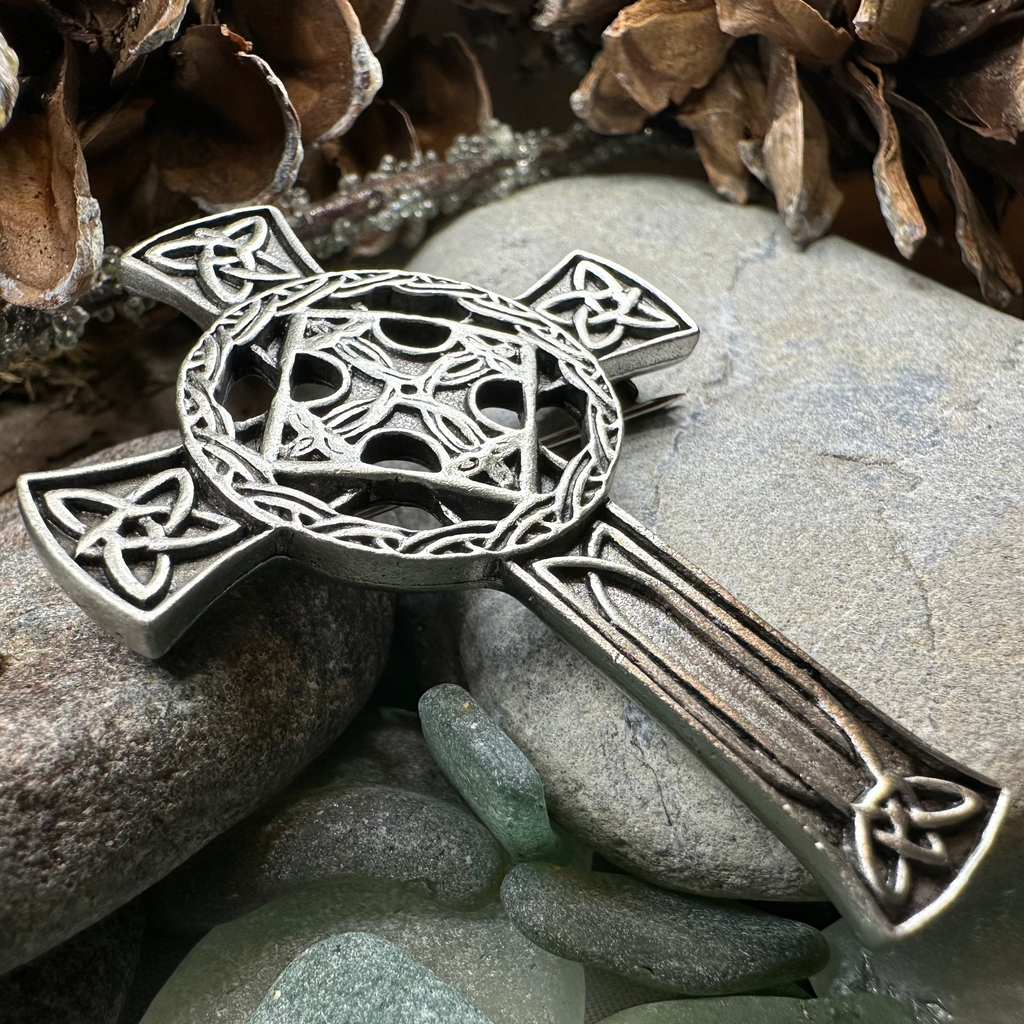 Antique Celtic Cross Brooch