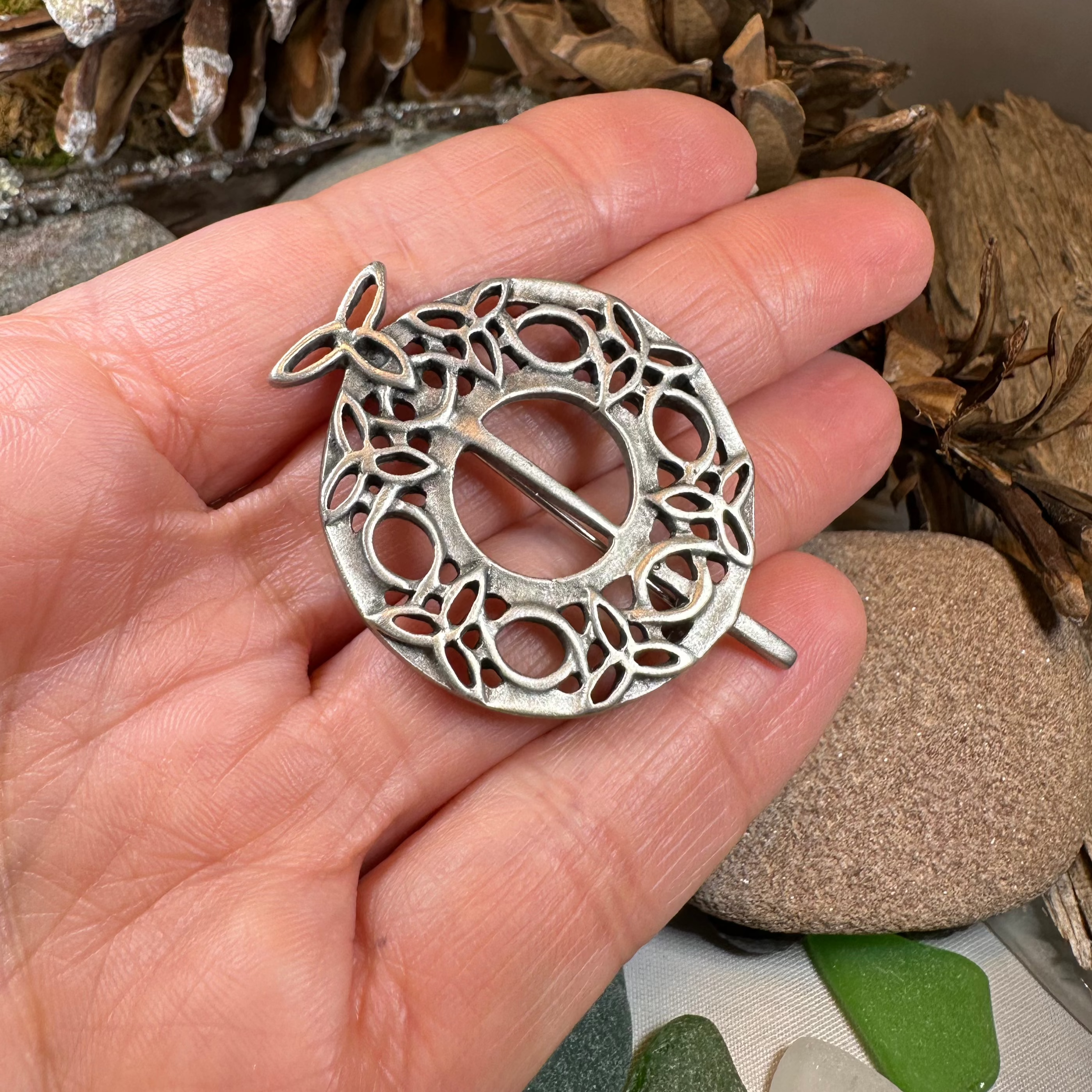 Seven Trinity Knot Brooch