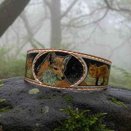 Fox Spirit Copper Cuff Bracelet