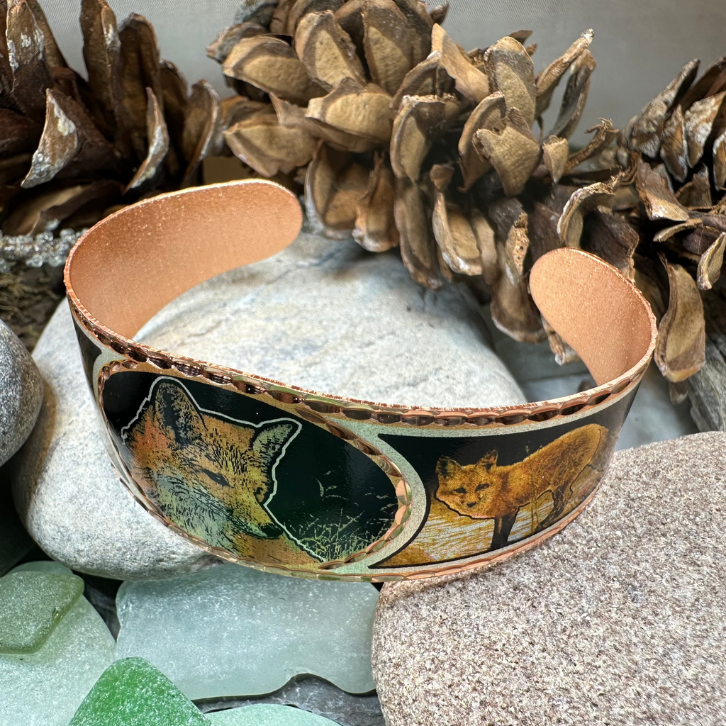 Fox Spirit Copper Cuff Bracelet