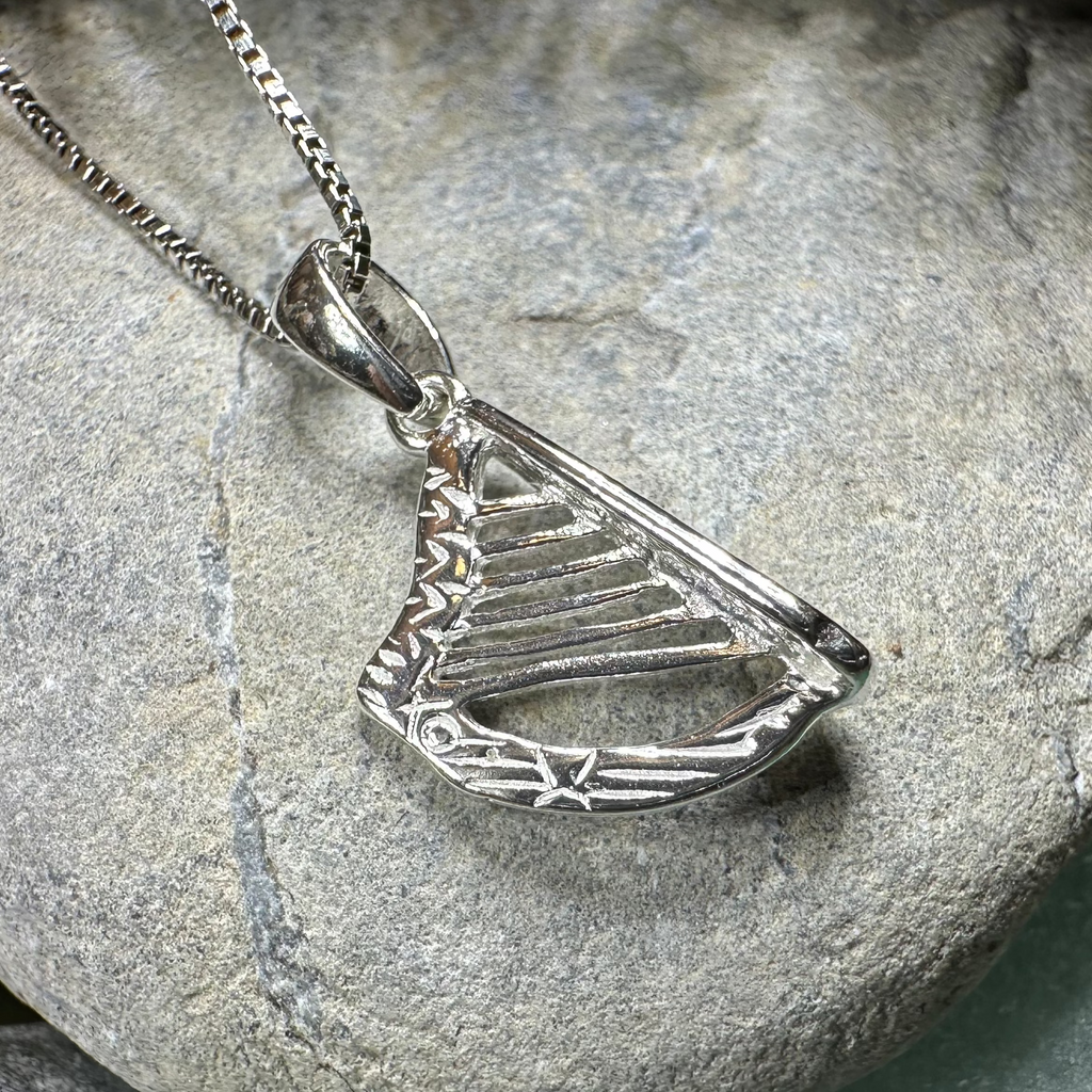 Petite Irish Harp Necklace