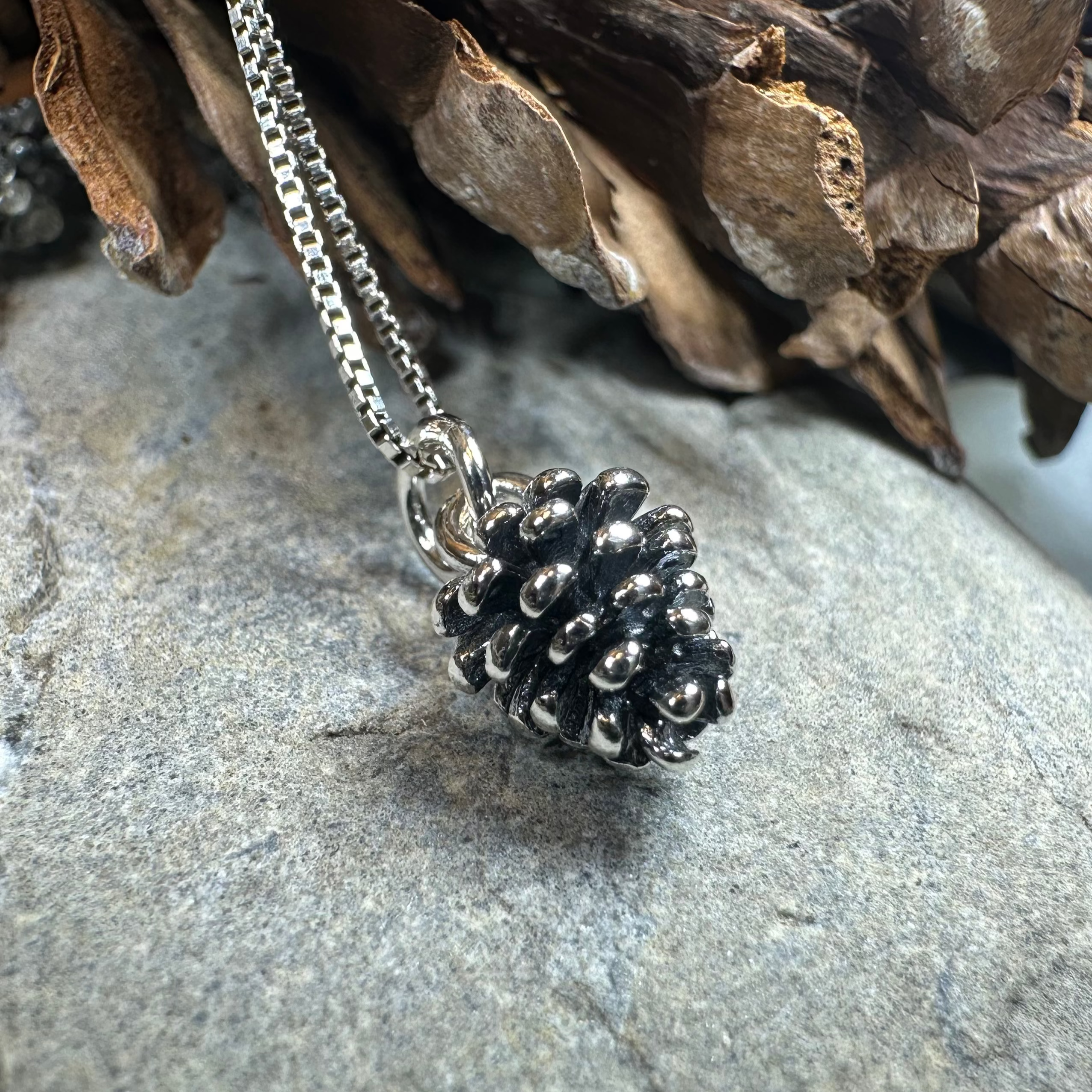 Winter Pine Cone Necklace