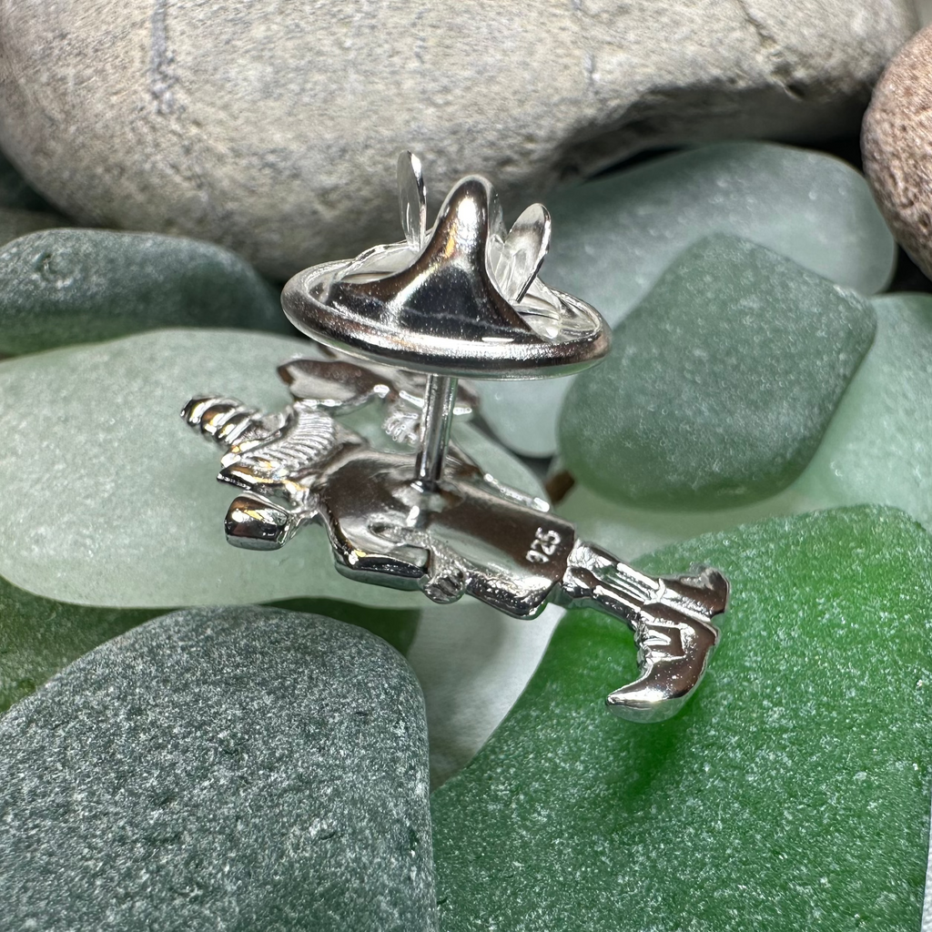 Lucky Leprechaun Shamrock Lapel Pin in Sterling Silver
