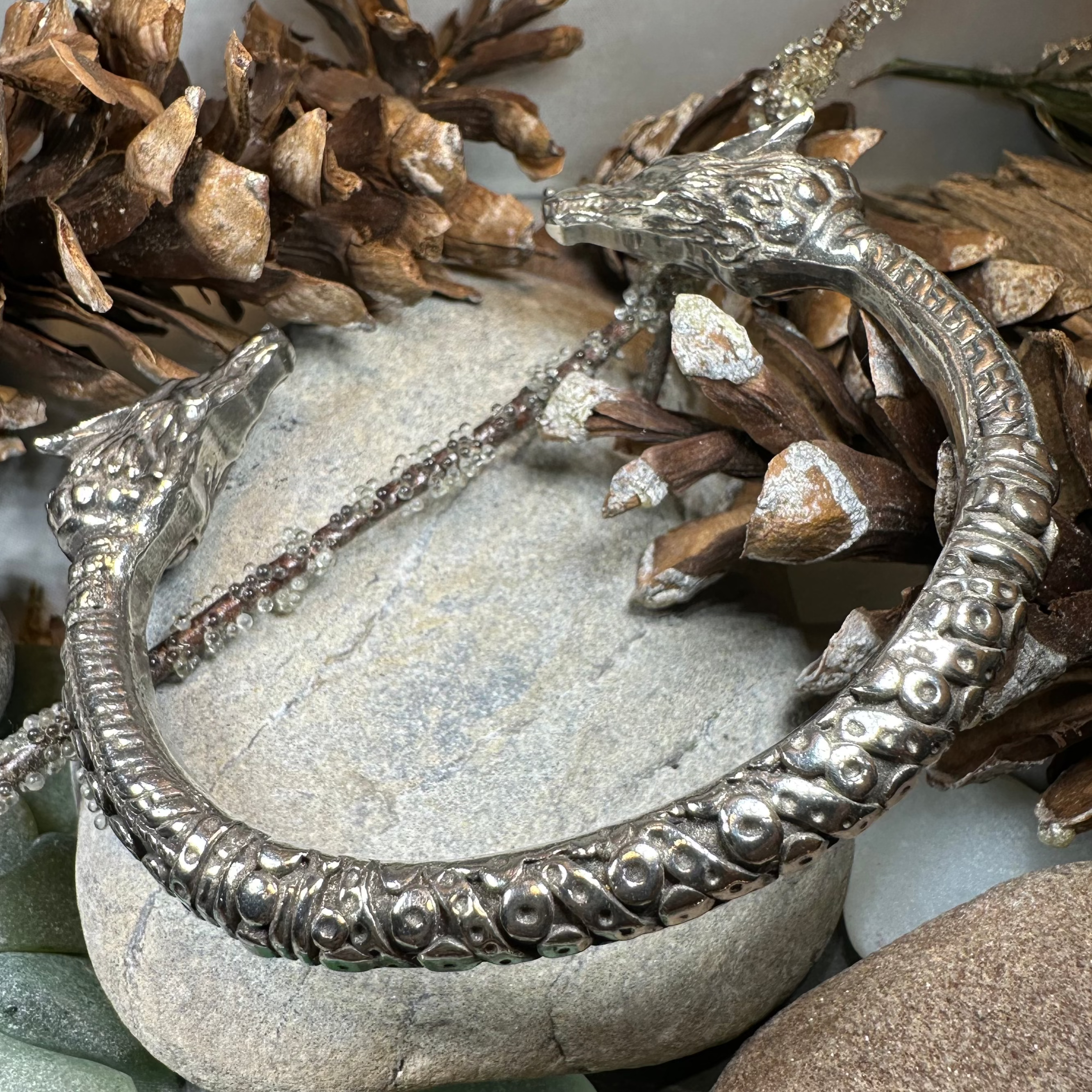 Celtic Wolf Torc Bracelet
