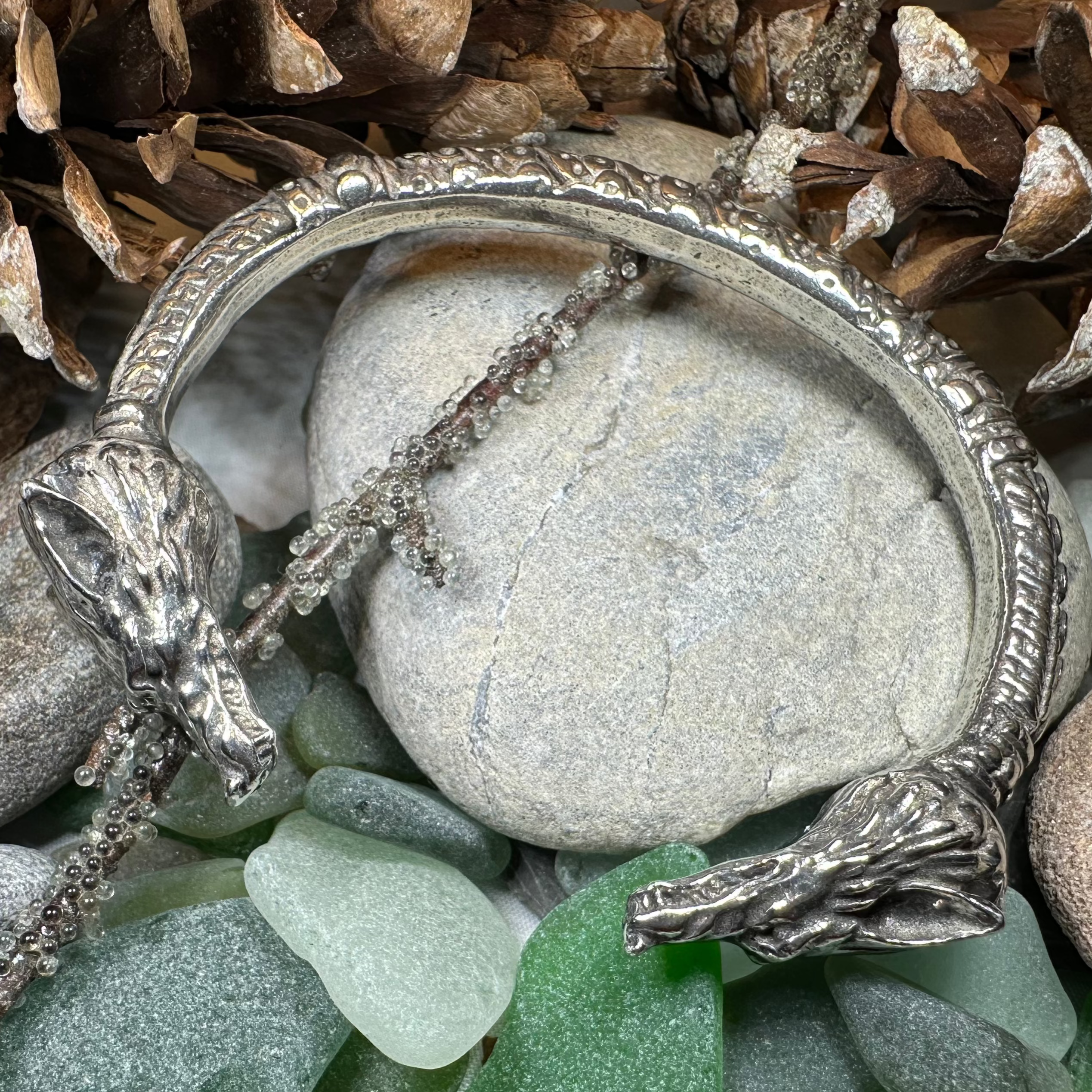 Celtic Wolf Torc Bracelet