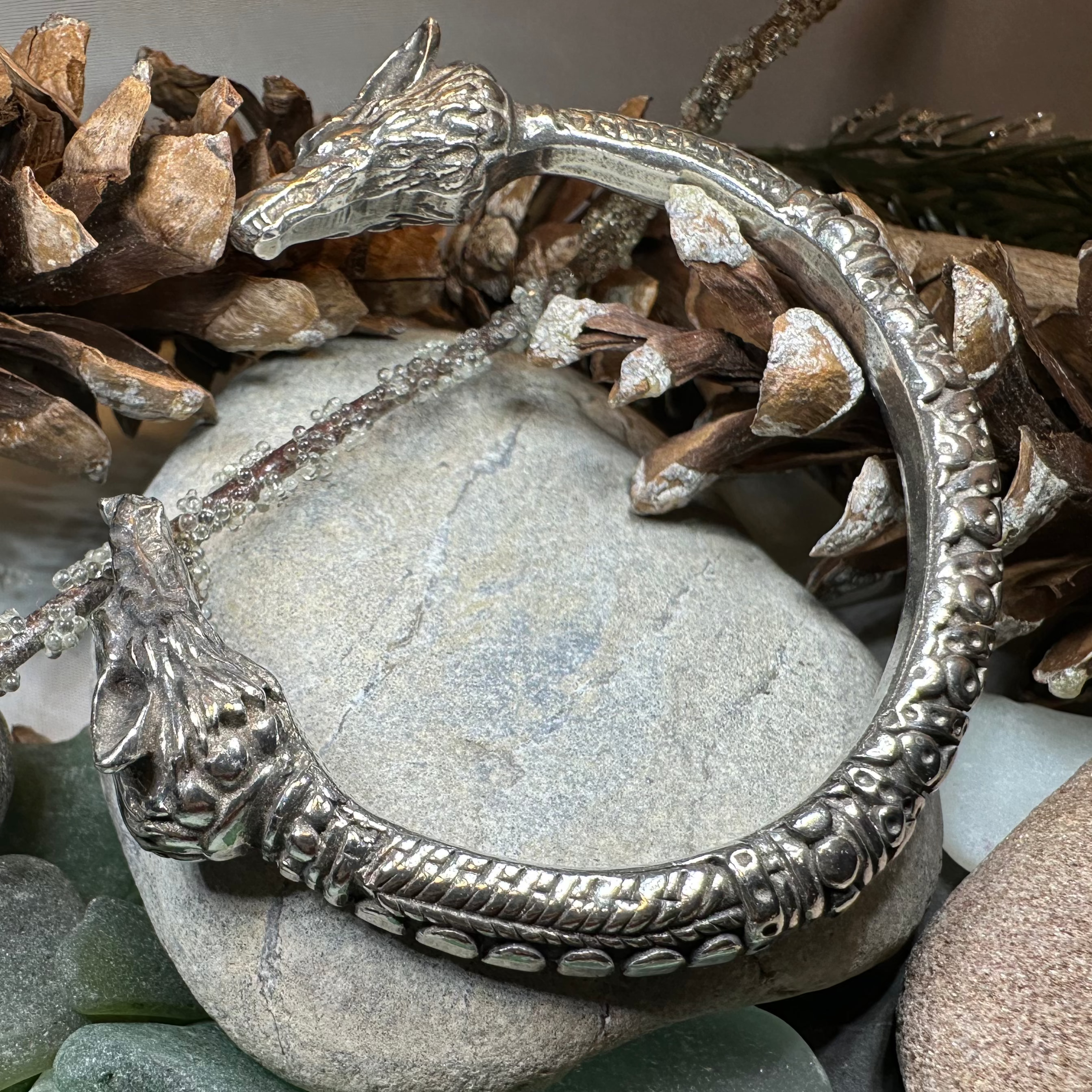 Celtic Wolf Torc Bracelet