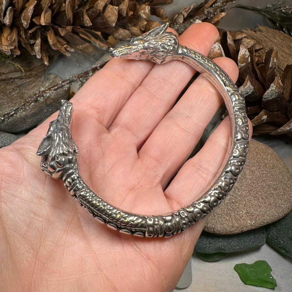Celtic Wolf Torc Bracelet