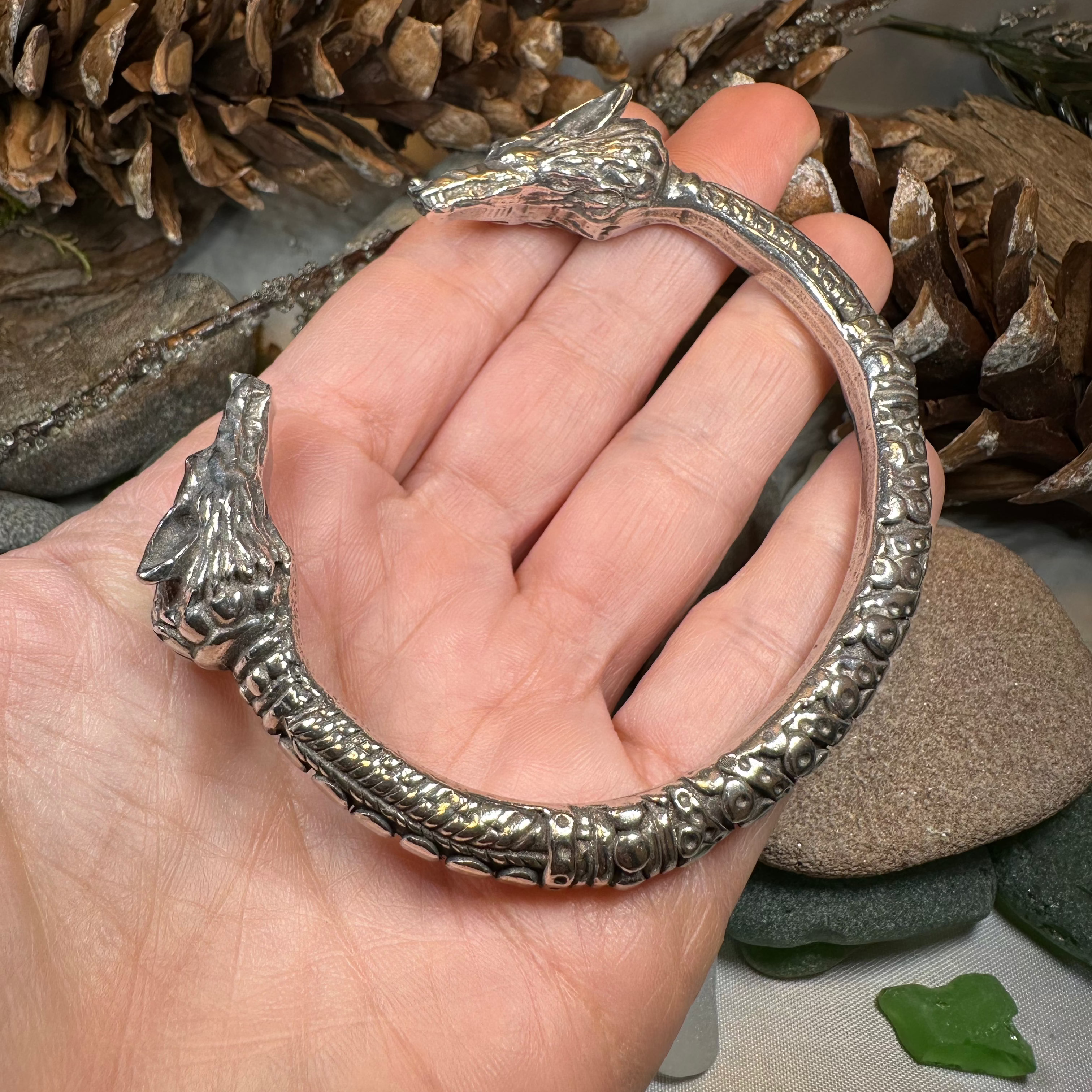 Celtic Wolf Torc Bracelet