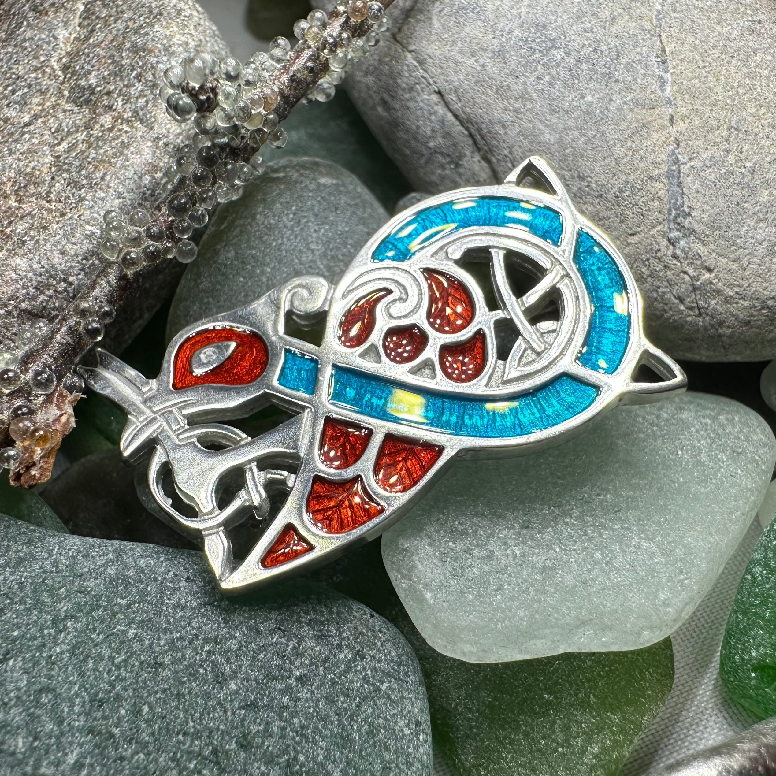 Book of Kells Celtic Bird Brooch