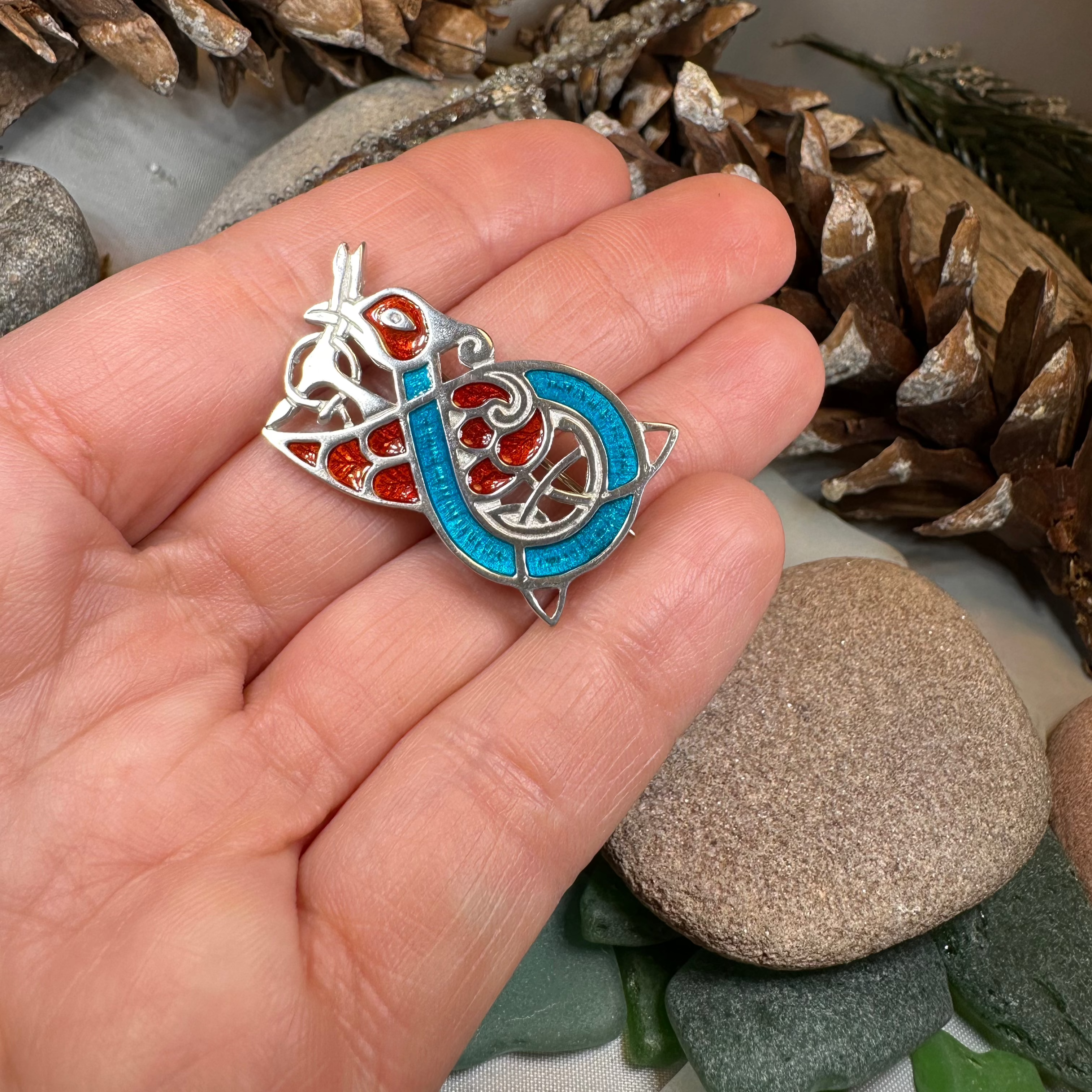 Book of Kells Celtic Bird Brooch