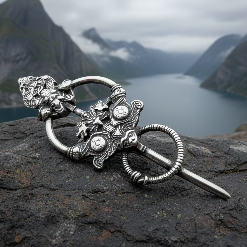 Viking Wolf Celtic Brooch - Handmade in Scotland