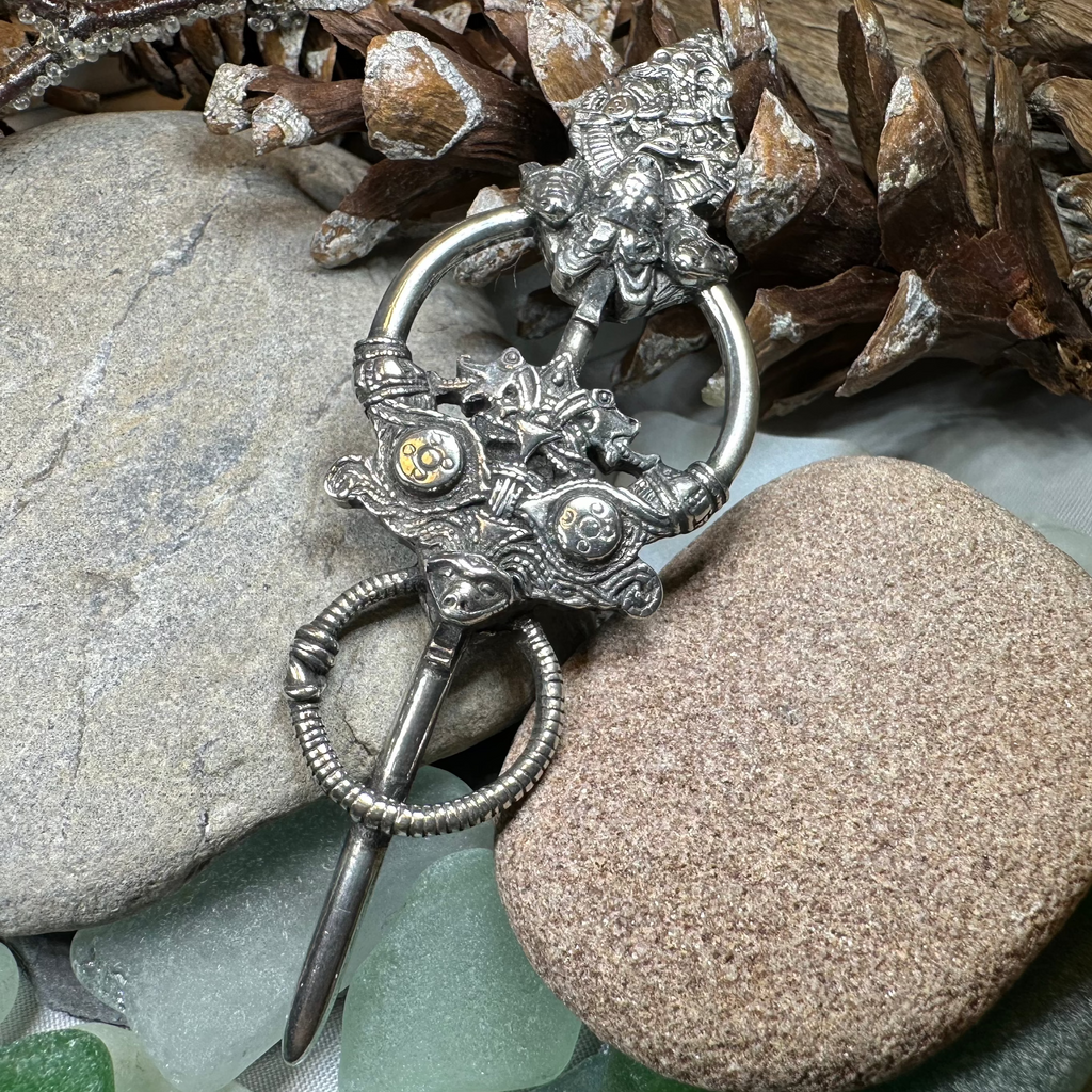Viking Wolf Celtic Brooch - Handmade in Scotland