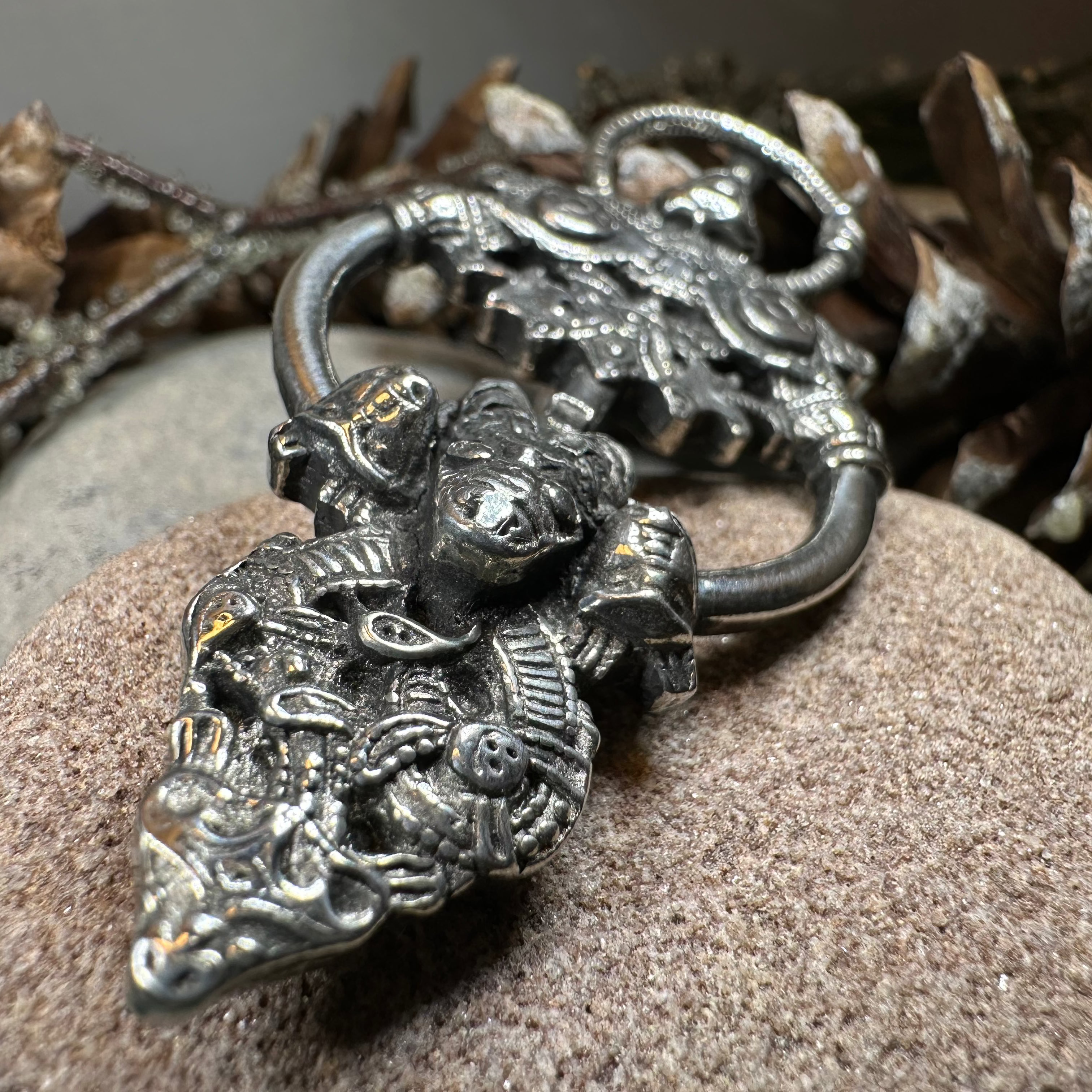 Viking Wolf Celtic Brooch - Handmade in Scotland