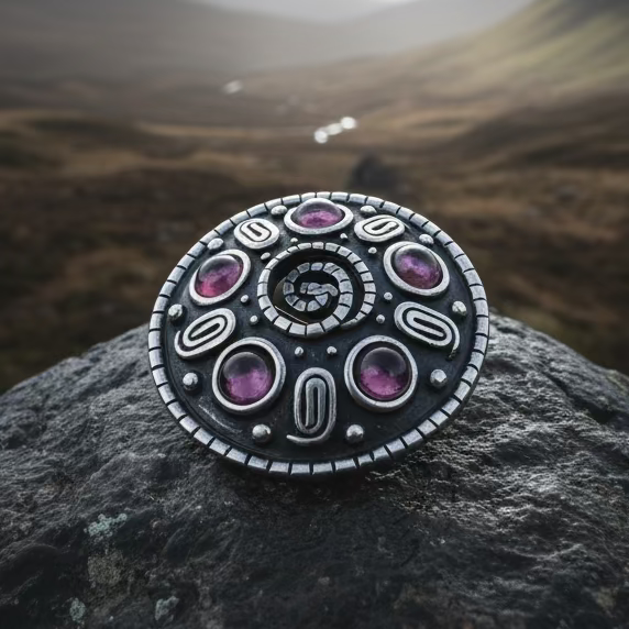 Nightfall Celtic Knot Brooch - Handmade in Scotland