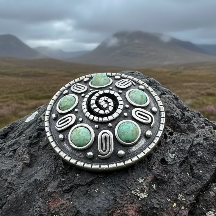 Nightfall Celtic Knot Brooch - Handmade in Scotland