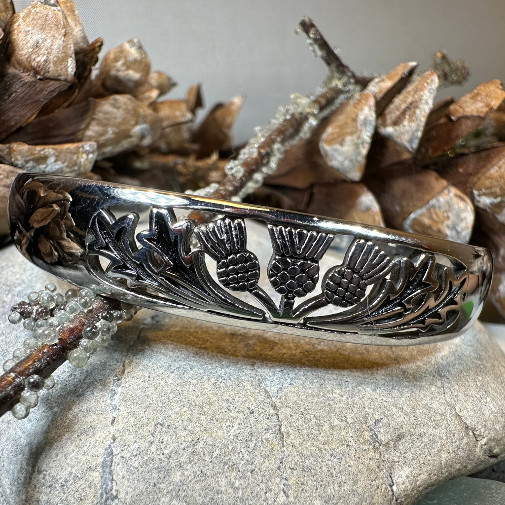 Triple Thistle Cuff Bracelet
