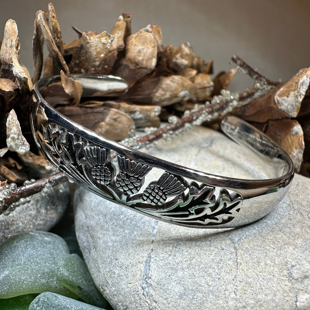 Triple Thistle Cuff Bracelet