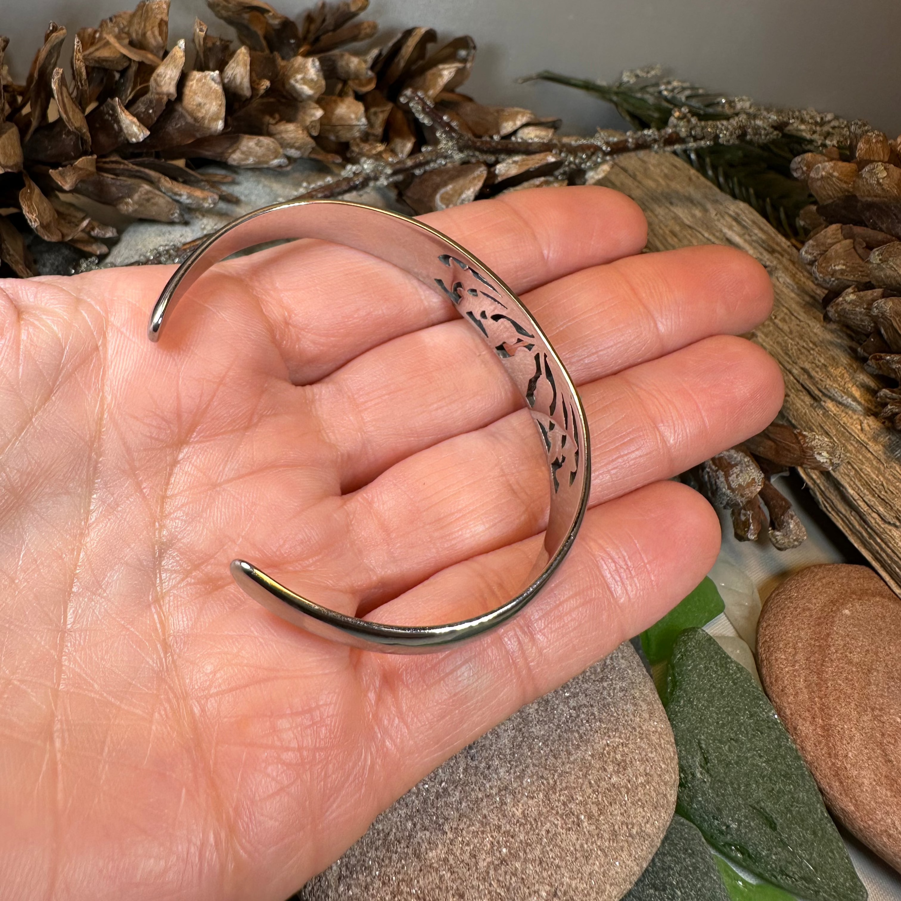 Triple Thistle Cuff Bracelet