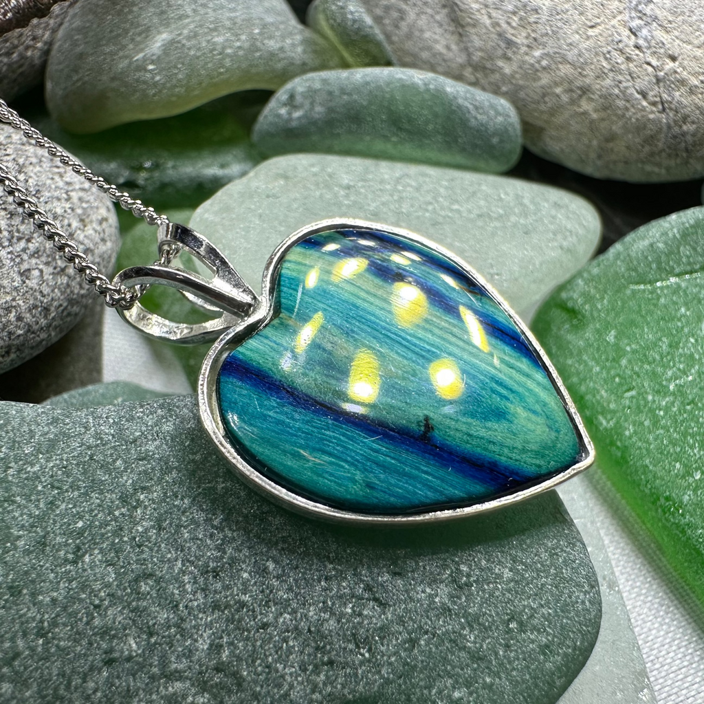 Scottish Heathergems Heart Necklace - Handmade in Scotland