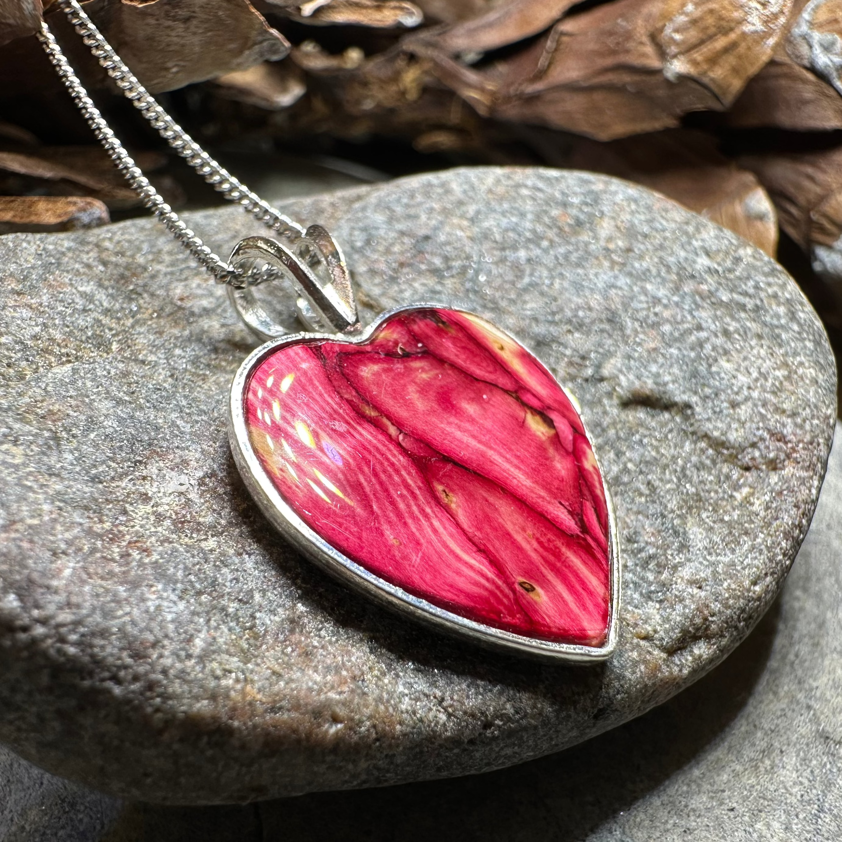 Scottish Heathergems Heart Necklace - Handmade in Scotland