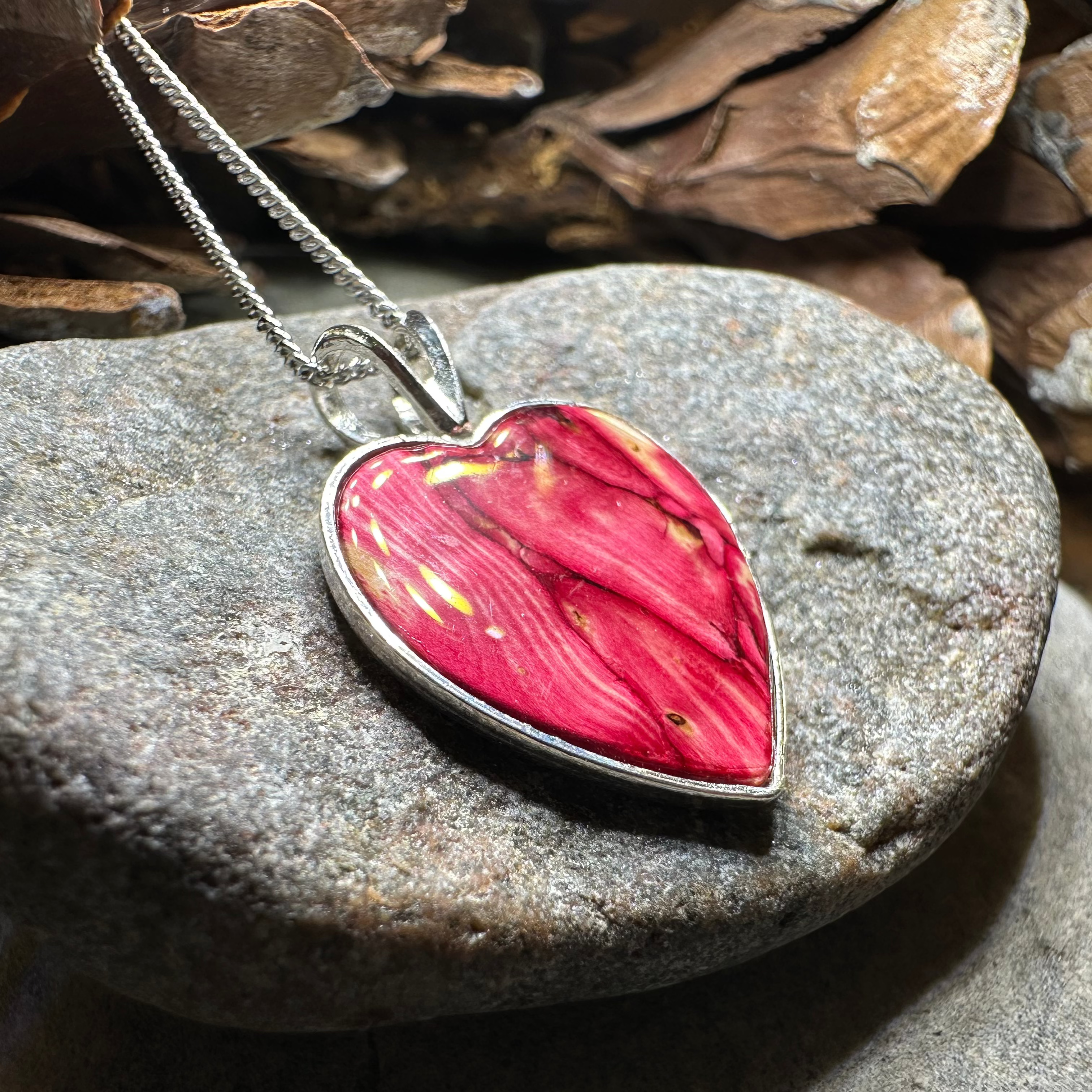 Scottish Heathergems Heart Necklace - Handmade in Scotland