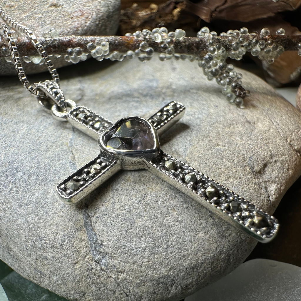 Marcasite  Celtic Cross Necklace