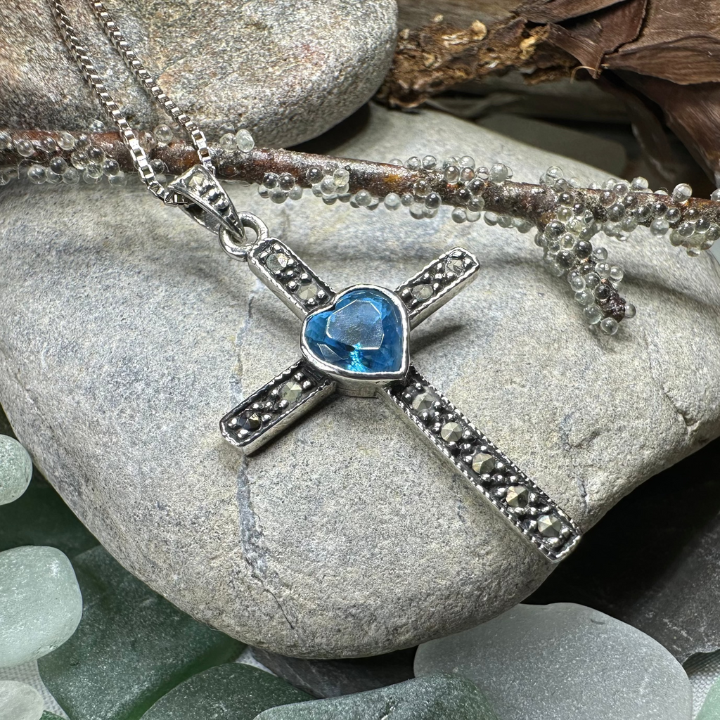 Marcasite  Celtic Cross Necklace