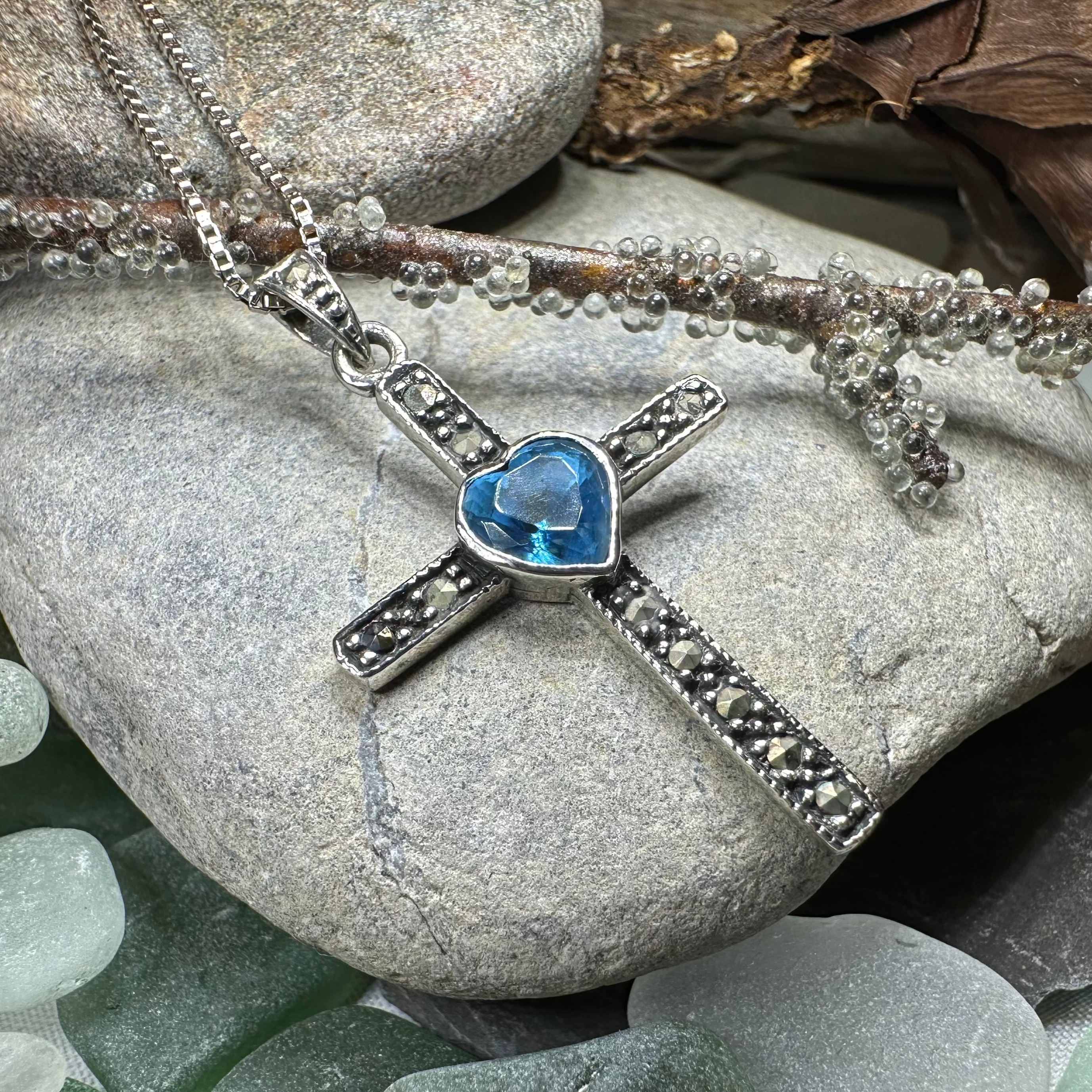 Marcasite  Celtic Cross Necklace